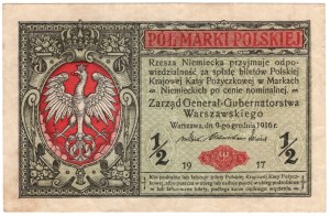 1/2 Polish mark 1916, series B, GENERAL