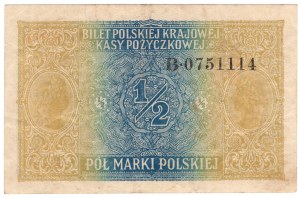 1/2 Polish mark 1916, series B, GENERAL