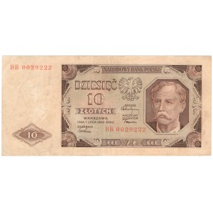 10 złotych 1948, seria BB