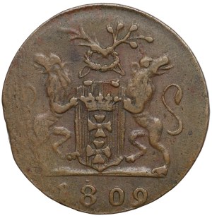 Free City of Gdansk, 1 grosz 1809 M
