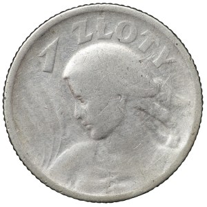 II RP, 1 złoty 1924 (róg i pochodnia), Paryż Kobieta i kłosy