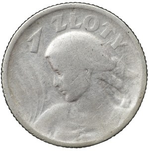 II RP, 1 zloty 1924 (horn and torch), Paris Woman and ears