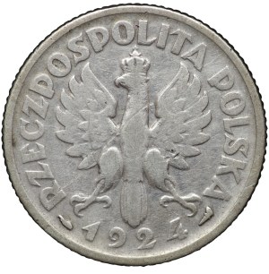 II RP, 1 zloty 1924 (horn and torch), Paris Woman and ears