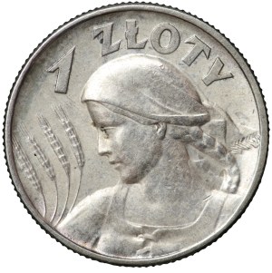 II RP, 1 zloty 1925 (with dot), London Woman and ears