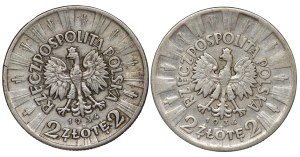 II RP, 2 zloty 1934 Pilsudski - set of 2 pieces