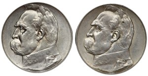 II RP, 5 zloty 1936 Pilsudski - set of 2 pieces