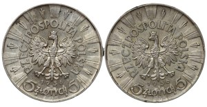 II RP, 5 zloty 1936 Pilsudski - set of 2 pieces