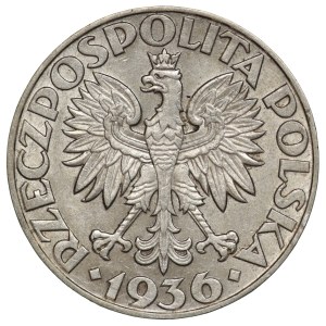 II RP, 5 złotych 1936 Żaglowiec
