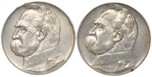 II RP, 10 zloty 1937 Pilsudski - set of 2 pieces