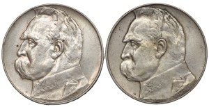 II RP, 10 zloty 1937 Pilsudski - set of 2 pieces
