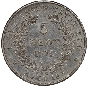 Powstanie Listopadowe, 5 złotych 1831 KG, Warszawa