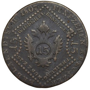 Austria, Franciszek I, 15 Kreuzer 1807 S