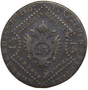 Austria, Francis I, 15 Kreuzer 1807 S