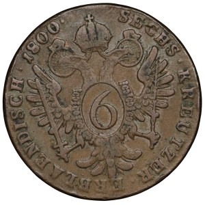 Austria, Franciszek I, 6 Kreuzer 1800 B, Kremnitz