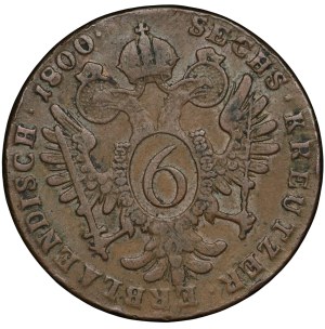 Austria, Franz I, 6 Kreuzer 1800 B, Kremnitz