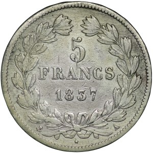France, 5 francs 1837, Paris