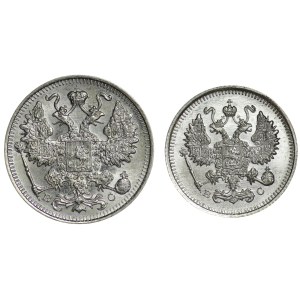 Rosja, 10 kopiejek 1915, 15 kopiejek 1915 - zestaw 2 sztuk
