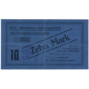 Niemcy, Saksonia-Anhalt, Halle, obóz jeniecki dla oficerów, 10 marek 1916