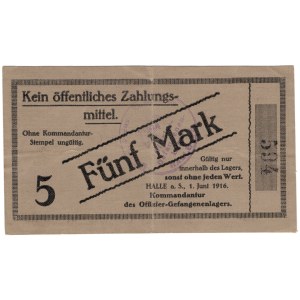 Niemcy, Saksonia-Anhalt, Halle, obóz jeniecki dla oficerów, 5 marek 1916