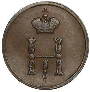 Russian Partition, Nicholas I, Polushka 1853 BM, Warsaw, rare