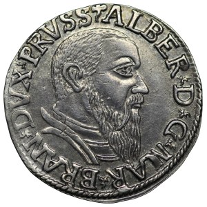 Prusy Książęce, Albert Hohenzollern, Trojak 1542, Królewiec, PRVSS
