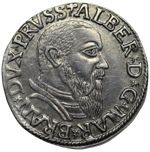 Ducal Prussia, Albert Hohenzollern, Trojak 1542, Königsberg, PRVSS