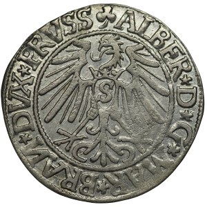 Ducal Prussia, Albert Hohenzollern, 1544 grosz, Königsberg, inverted 