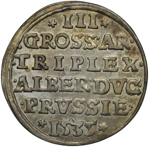 Ducal Prussia, Albert Hohenzollern, Trojak 1535, Königsberg, PRVSS