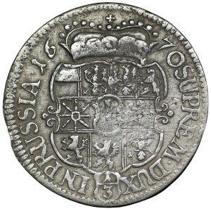 Fryderyk Wilhelm, 1/3 talara 1670, Królewiec