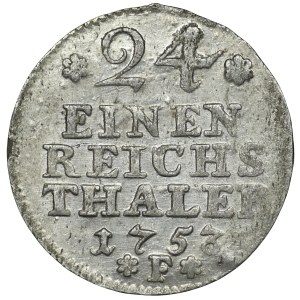 Niemcy, Prusy, Fryderyk II, 1/24 talara 1753 F, Magdeburg