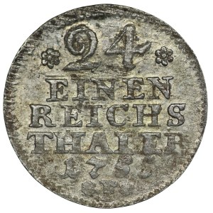 Niemcy, Prusy, Fryderyk II, 1/24 talara 1755 F, Magdeburg