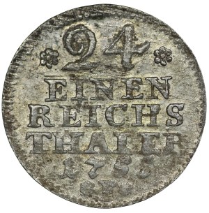Germany, Prussia, Frederick II, 1/24 thaler 1755 F, Magdeburg