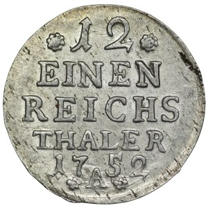 Niemcy, Prusy, Fryderyk II, 1/12 talara 1752 A, Berlin