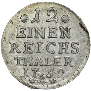 Germany, Prussia, Frederick II, 1/12 thaler 1752 A, Berlin