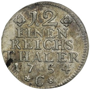 Germany, Prussia, Frederick II, 1/12 thaler 1754 C, Kleve