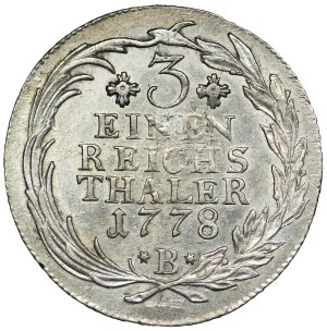 Germany, Prussia, Frederick II, 1/3 thaler 1778 B, Breslau