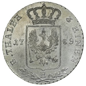 Niemcy, Prusy, Królestwo, Fryderyk Wilhelm II (1786-1797), 1/3 talara 1789/E, Królewiec
