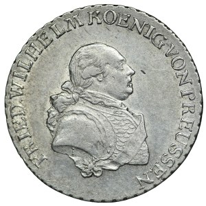 Niemcy, Prusy, Fryderyk Wilhelm II, 1/3 talara 1791 E, Królewiec