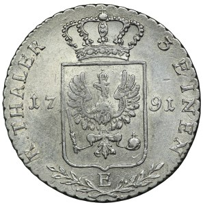 Niemcy, Prusy, Fryderyk Wilhelm II, 1/3 talara 1791 E, Królewiec