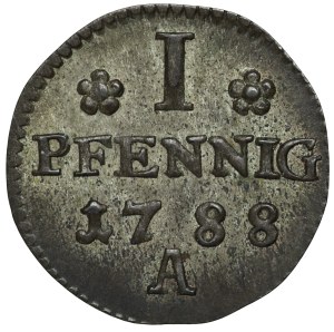 Germany, Prussia, Frederick William II, fenig 1788