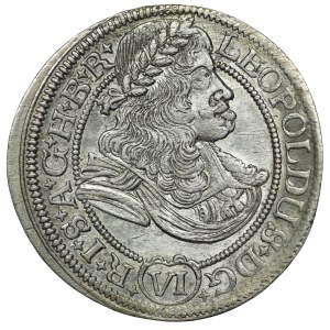 Śląsk, Leopold, 6 krajcarów 1674 SHS, Wrocław
