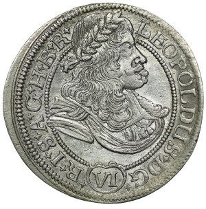 Silesia, Leopold, 6 krajcars 1674 SHS, Wrocław