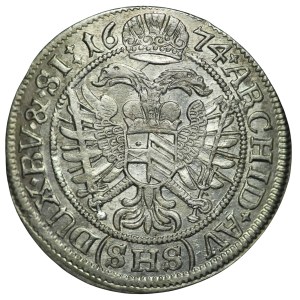 Śląsk, Leopold, 6 krajcarów 1674 SHS, Wrocław