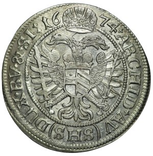 Silesia, Leopold, 6 krajcars 1674 SHS, Wrocław