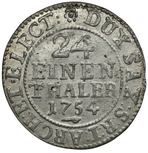 August III Sas, 1/24 thaler 1754 FWóF, Drezn