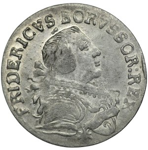 Ducal Prussia, Frederick II the Great, Sixpence 1754 E, Königsberg