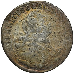 Ducal Prussia, Frederick II the Great, Sixpence 1757 E, Königsberg
