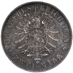 Germany, Prussia, Frederick III, 2 marks 1888 A, Berlin, rarer