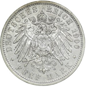 Germany, Prussia, Wilhelm II, 5 Marks 1900 A, Berlin