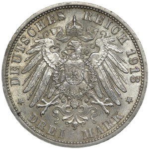 Germany, Prussia, 3 marks 1913 A, Berlin